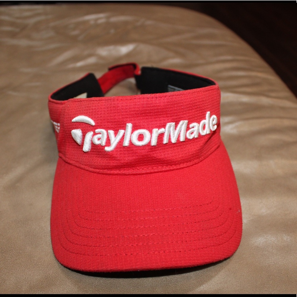 Taylor made red visor hat